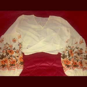 SHEIN brand crop blouse